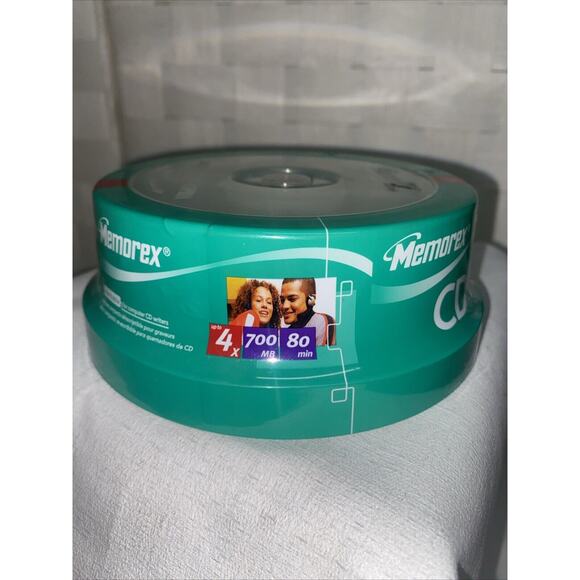 Memorex CD-RW 25 Pack Recordable RewrItable 80 min 700 MB 4x Multi-Speed - NEW - Picture 2 of 5